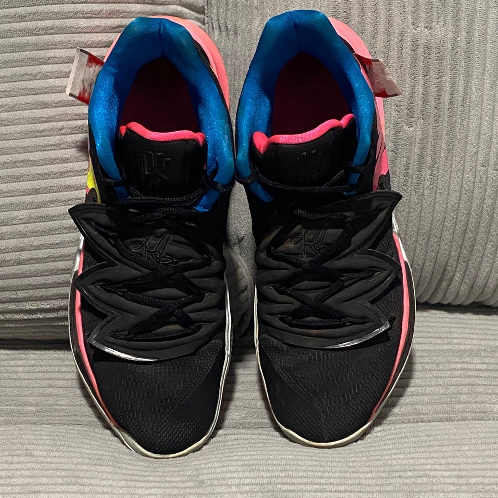 Nike Black and Pink Sneakers with Blue Accents